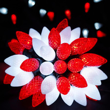 2-Pack 66FT C9 Christmas String Lights Outdoor, 100LED Waterproof Green Wire Plu