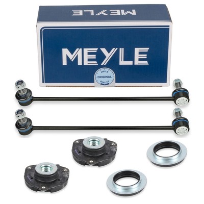 2x MEYLE Koppelstange + Federbeinlager für VW GOLF 5 6 PASSAT B6 B7 TIGUAN vorne