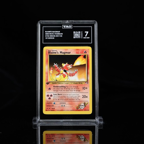 Blaine's Magmar (1st Edition) graded TAG 7 for sale on eBay