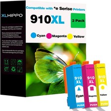 910XL Color Ink Cartridges Combo Pack Replacement for HP 910 Cyan Magenta Yel...