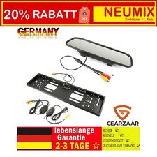 4.3"Funk Rückspiegel Monitor 170° Auto IR Rückfahrkamera Nachtsicht Einparkhilfe