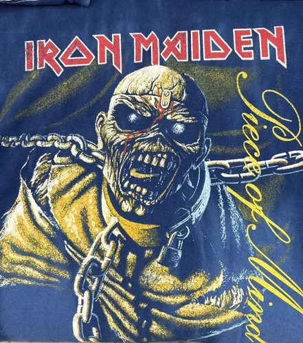 Vintage Iron Maiden Peace of Mind Heavy Metal Band Concert T Vintage vintage concert t-shirt, vintage, single stitch, B+ condition
