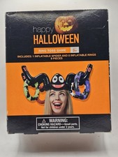 Inflatable Spider Ring Toss Halloween Party Game Spider Hat Blow Up Rings
