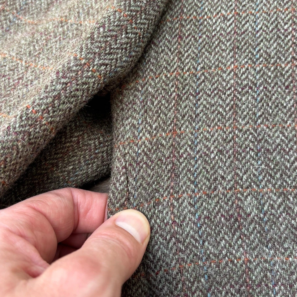 Calça polo vintage Ralph Lauren 3 peças terno de tweed colete espinha de peixe EUA 70s 80s - Imagem 3 de 4
