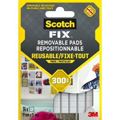 Scotch FIX  REMOVABLE PADS doppelseitige Klebepads für max. 300,0 g, 11,0 x...