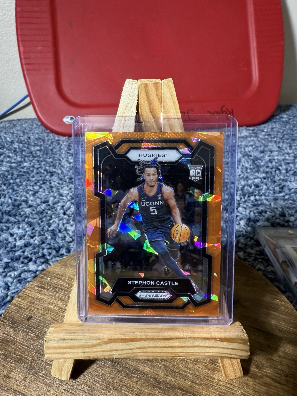 2024 Panini Prizm Draft Picks - Stephon Castle #17 Orange Ice Prizm (RC) Spurs