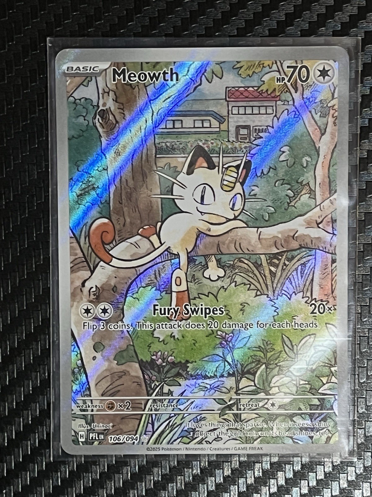 Meowth 106/094 Me02: Phantasmal Flames Holo