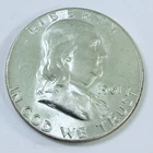 1961 P Franklin Half Dollar 90% Silver AU ABOUT UNCIRCULATED DETAILS #8000