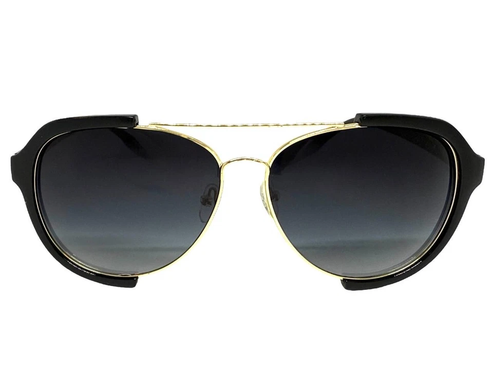 Clásico Vintage Estilo Retro Fiesta Raver Beach Club GAFAS DE SOL Marco Negro y Dorado Foto 4 de 4