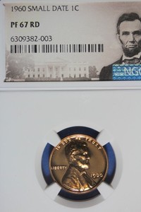 1960 NGC PF67 RD LINCOLN MEMORIAL CENT #B51133