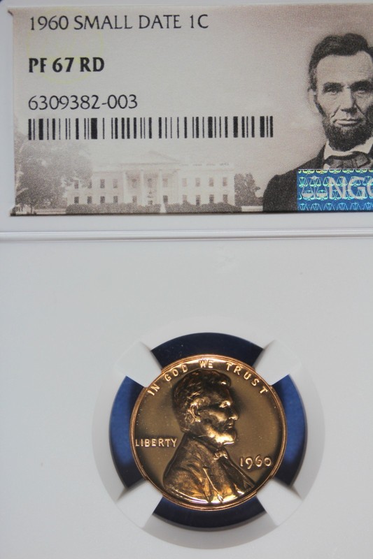 1960 NGC PF67 RD LINCOLN MEMORIAL CENT #B51133