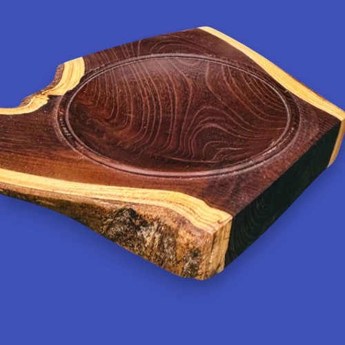 Laburnum Crotch Wood Bowl – Artisan-Crafted Natural Edge Centerpiece - Bild 2 von 7