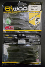 2-Packs ! Biwaa Fishing Performance Scorpitail 4"-8PKG Green Pumpkin