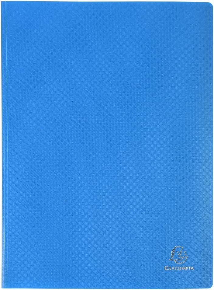 Exacompta A4 Soft Cover 20 Pockets Display Book Anti-Glare Presentation Blue