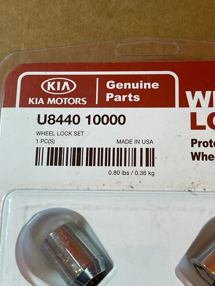 NEW Wheel Locking Lug Nut Kit 16-24 Kia EV6 Forte Rio Sorento U8440-10000 OEM - Image 3 of 3