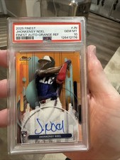 2025 FINEST JHONKENSY NOEL /25 FINEST AUTO-ORANGE REF POP 1 PSA 10