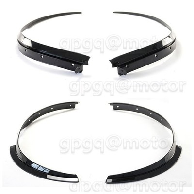 For Corvette C8 20-25 Glossy Black Front+Rear Wheel Trim Fender Flares Extension