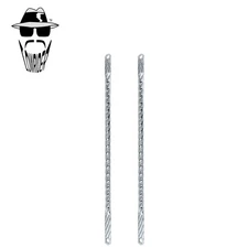 Original Lowrider 26" Hexagon Square Twisted Spring Fork Bars Chrome Bike Struts