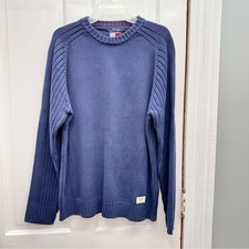 Tommy Hilfiger navy blue classic knit sweater men's large