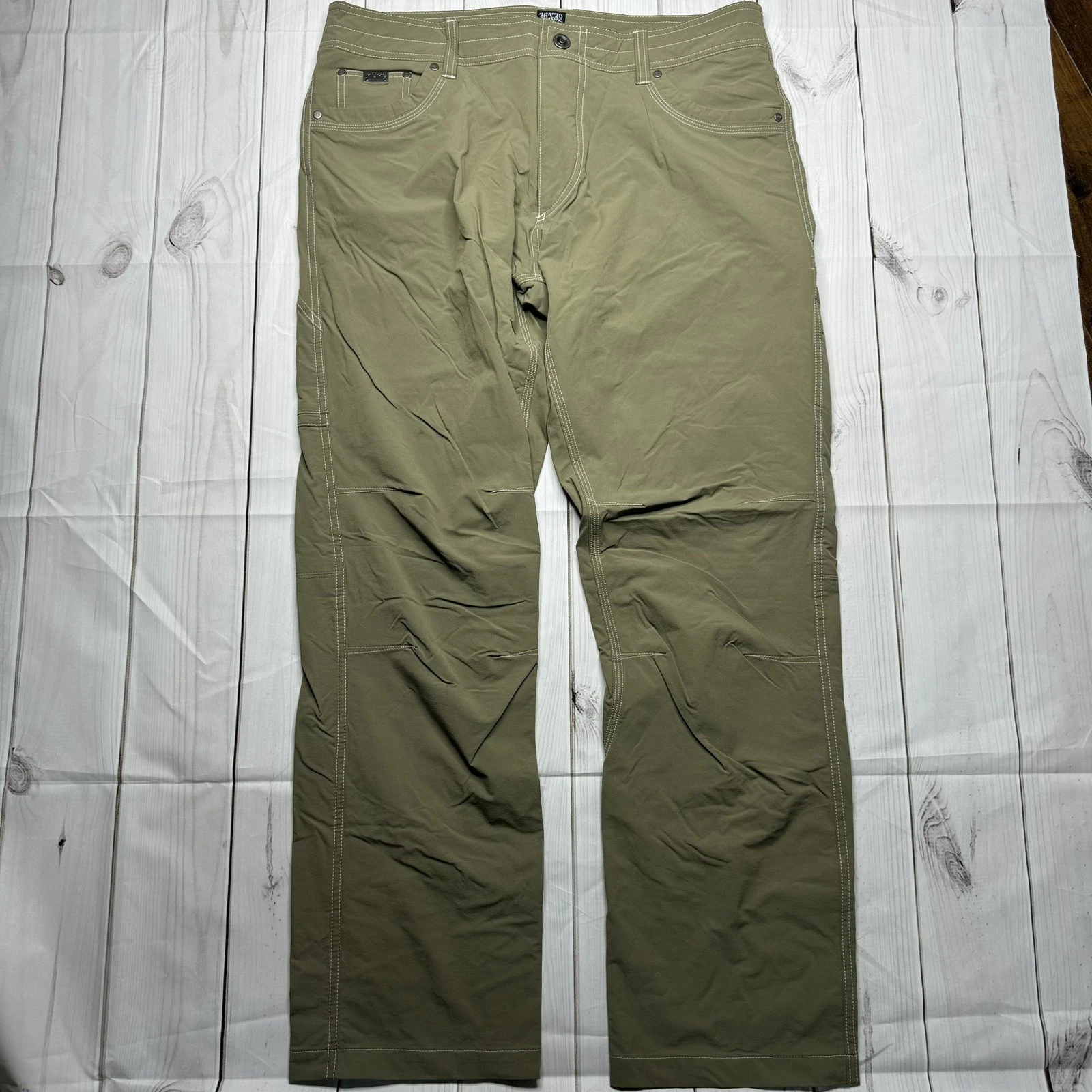 Kuhl Revolvr Pants Mens 36x32 Olive Green Hiking Outdoor Rugged Casual