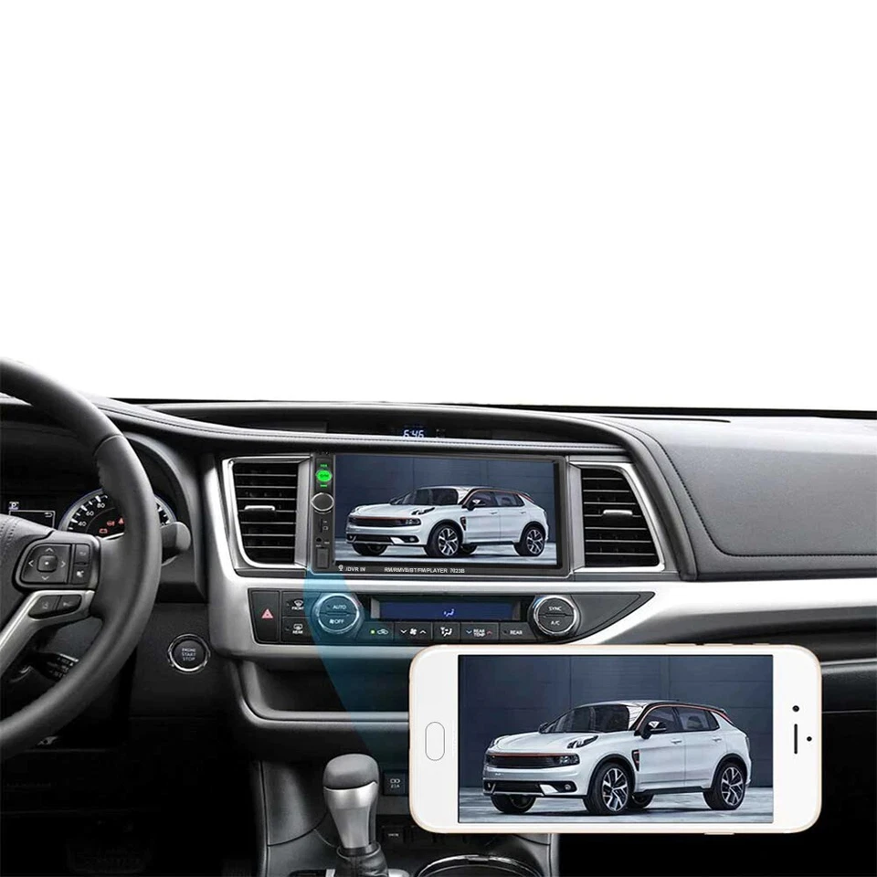 Doppel 2DIN Autoradio 7" BT Touchscreen USB SD TF Kamera MP5 Frame Retoo - Bild 4 von 4