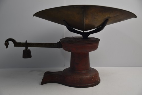 Antique 19th Century Howe Boale Rutland WI Fish Tail Red Cast Iron Scale - Picture 4 of 20