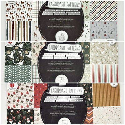 Cardboard Patterns - Motivpapier Weihnachten - 30x15 cm - 32 Bl. - Auswahl