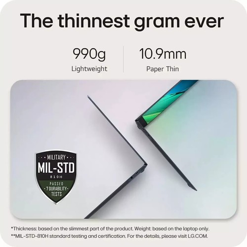 LG Gram Superslim 15.6 inch 32GB Intel Core Ultra 7 15Z90ST - G.AD85A1 - Picture 3 of 12