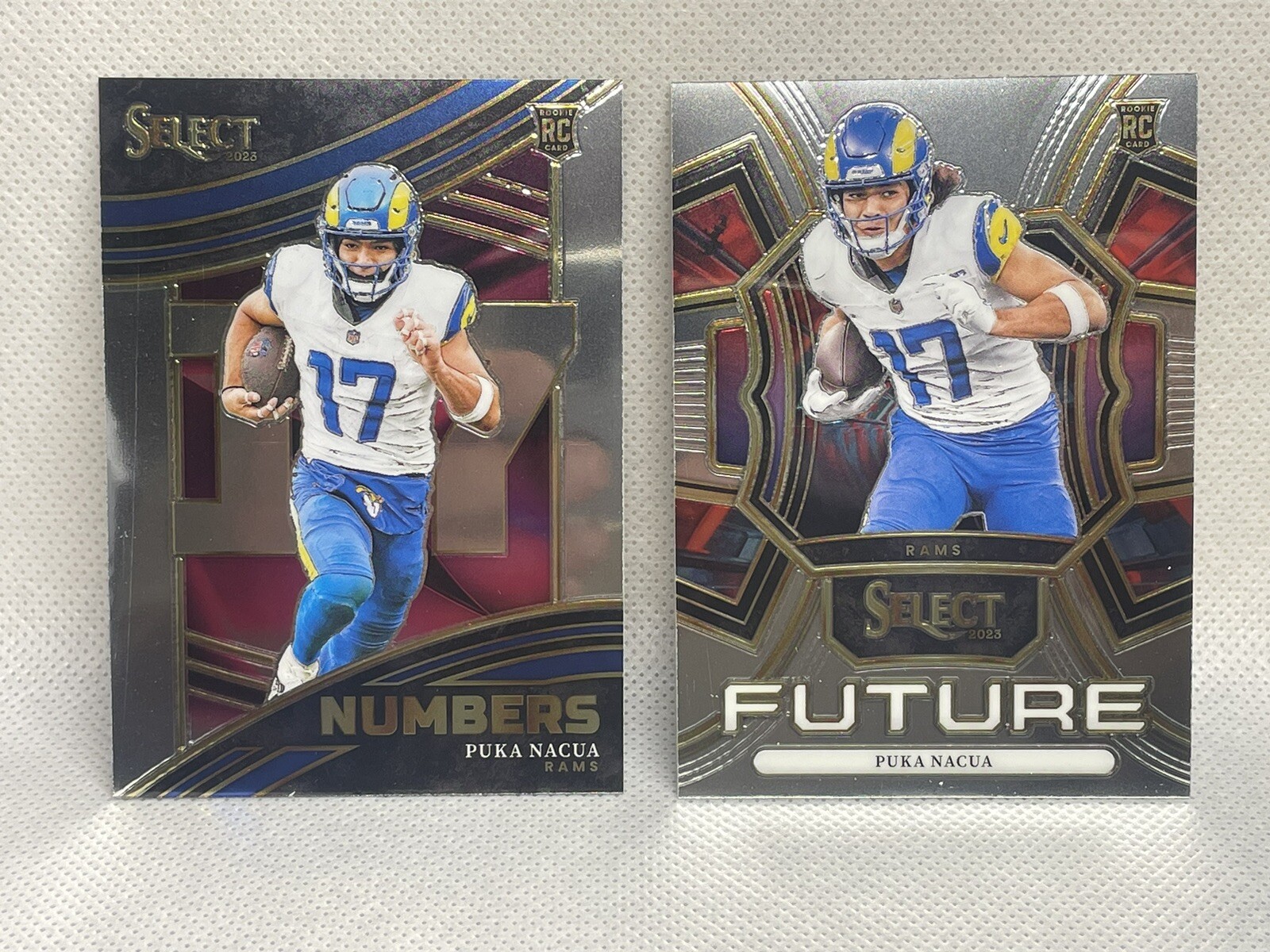 Qty 2 - 2023 Select Football Puka Nacua Numbers & Future NMB-PNA FUT-PNA RAMS