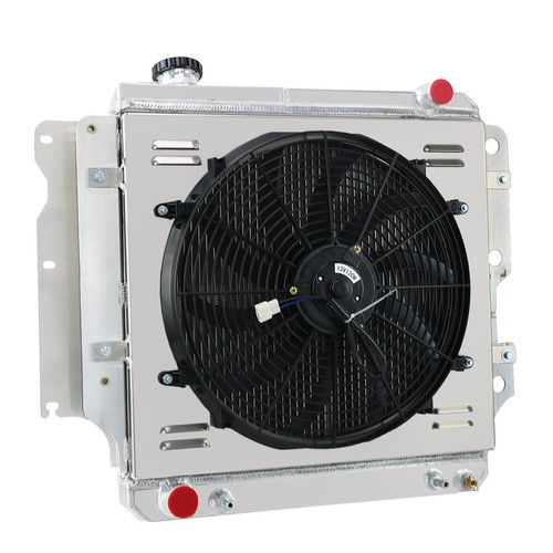4 Row Aluminum Radiator Shroud Fan Relay fit 1987-2006 Jeep Wrangler TJ 2.4L AT - Picture 9 of 10
