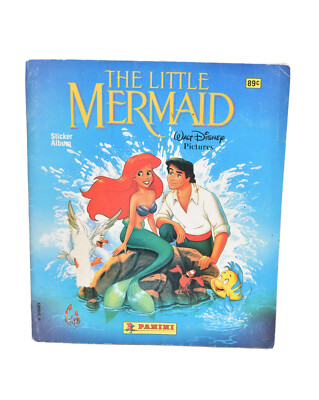 1990 The Little Mermaid Sticker Album-Complete-Panini-Walt Disney