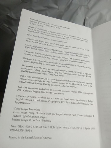 The Wondrous Mystery : An Upper Room Advent Reader (2019, Trade Paperback) - Picture 4 of 8
