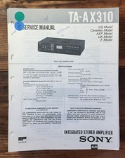Sony TA-AX310 Amplifier Service Manual Original 
