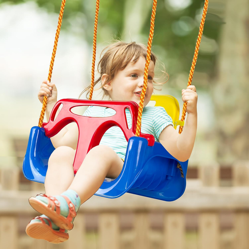 Altalena Da Giardino 3 in 1 per Bambini, Altalena per Bambini 3 in 1, Seggiolino - Foto 2 di 12