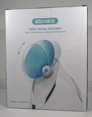 EZBASICS Facial Steamer Nano Ionic Face Steamer for Home Facial Warm Mist - BLUE