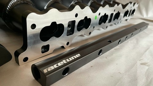 Racetune RB25DET BLACK Billet Intake Manifold Plenum for Skyline RB25 R32 R33 34 - Picture 11 of 12