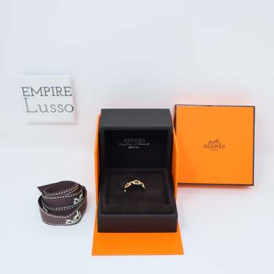 【Hermes】 (W) Small Chaine D'Ancre Enchainee Ring Chaine d'ancre Enchainee ring, small model | Hermès USA