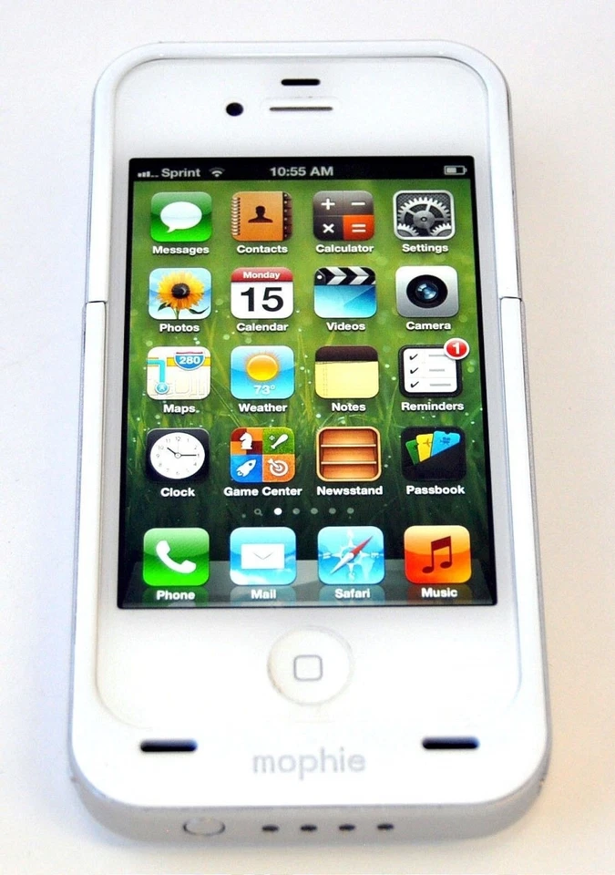 Mophie Juice Pack Air Apple iPhone 4/4s Power Pack Batería Estuche BLANCO Cubierta C Foto 4 de 4