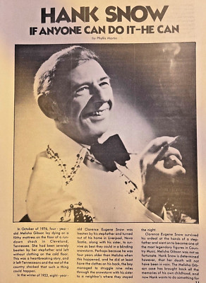 1979 Country Singer Hank Snow