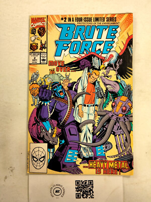 Brute Force #2 VF Marvel Books cyborg animals Jose Delbo Simon Furman 18 HH32