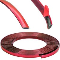 Zierleiste 8Mm X 5M | Rot Metallic | Flexibel Selbstklebend | Kontur Leiste