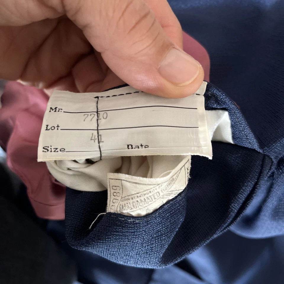 Traje de dos piezas azul Unionmade Liberty House PBM 1968-1976 NUEVO DE STOCK sin usar 40” 34x26 Foto 4 de 4