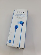 Sony In-Ear Earbud Headphones MDR-EX15LP 3.5mm Jack Blue Box dirty/damaged 
