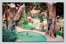 Lake Tahoe California MAGIC CARPET GOLF - The Friendly Spider Postcard