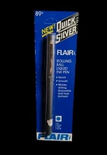 Vintage Paper Mate Quick Flair Rolling Ball Liquid Ink Pen Blue Unpunched