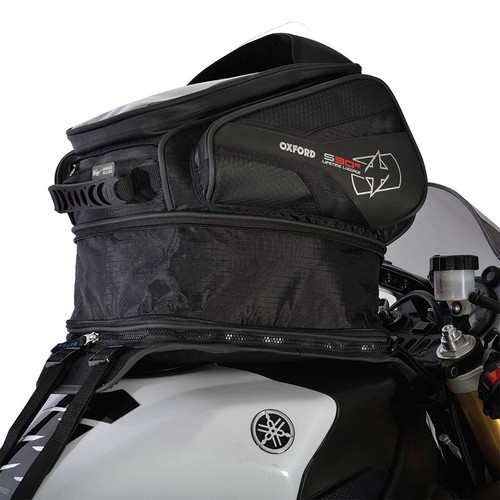 New OXFORD Tank Bag Strap-On S30R - Black #OXOL345 - Picture 3 of 3