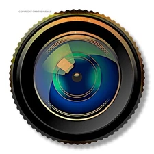 Photographer Lens Camera Car Truck Window Bumper Sticker Decal 3.25"