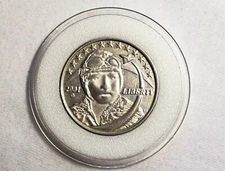 Daniel Carr - 2001-D Bessie Coleman Oval-1 in place of “$1” Satin Silver Finish