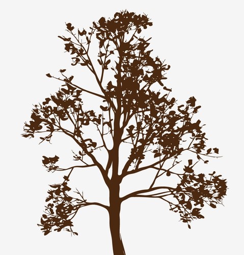 Calcomanía de pared grande árbol simple bosque vinilo pegatina arte infantil baño detallado - Imagen 2 de 7