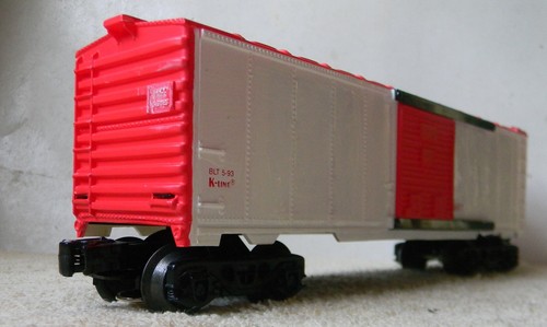 K-Line 50' Slide Doors Boxcar ~ White & Red ~ Repainted Rd# 649107 - IOB - O 27 - Picture 5 of 9